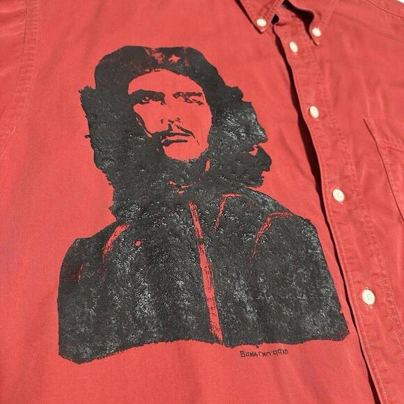 Che Guevara Button-Up Mens Large 100% Cotton Tribal Cowboy Vintage 90s - Picture 3 of 15